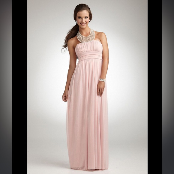 David's Bridal Dresses & Skirts - Barbiecore Blush pink pearl and rhinestone bridesmaid dress
